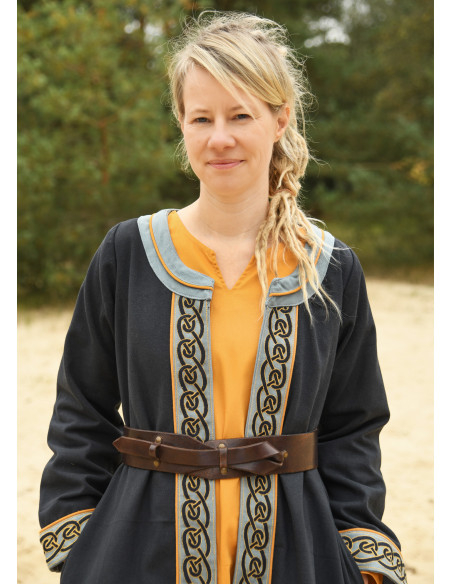 Ceinture médiévale en cuir noué, marron