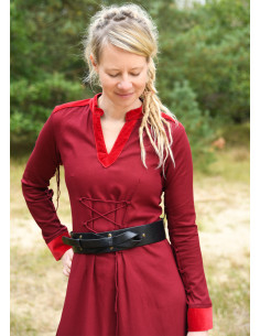 Ceinture médiévale en cuir noué, noire