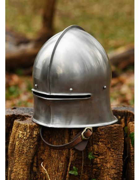 Casque médiéval de type Sallet, acier...
