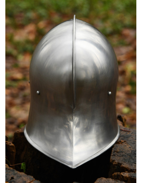 Casque médiéval de type Sallet, acier...