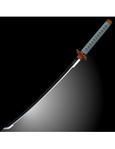 Katana orange Shinobu Kocho en Bambou avec LED 2